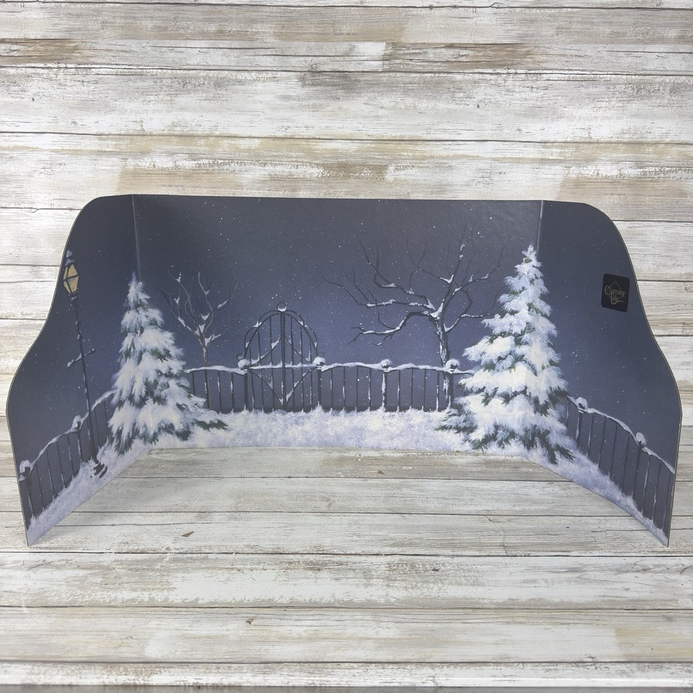 1996 Charming Tails  WINTER SCENE cardboard store display snow backdrop